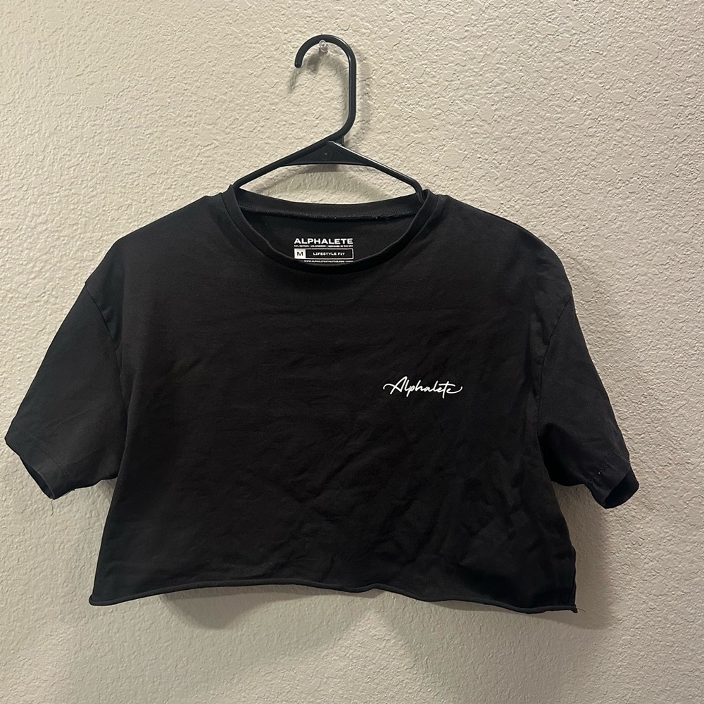 Black Alphalete Crop Top